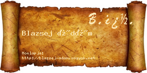 Blazsej Ádám névjegykártya